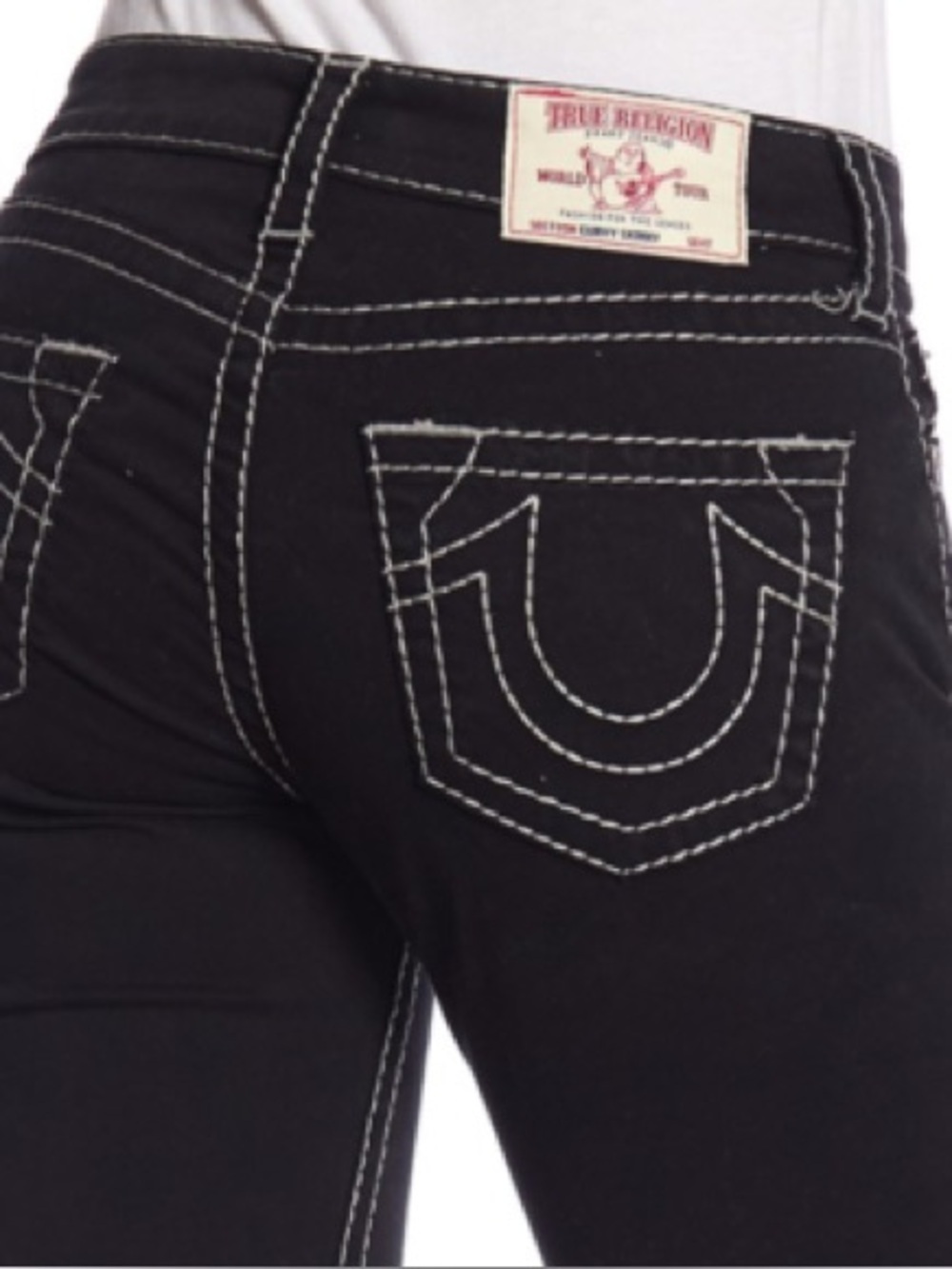 True Religion| Y2K Black Low Rise Stretch Denim Vintage Skinny Jeans Sz 27